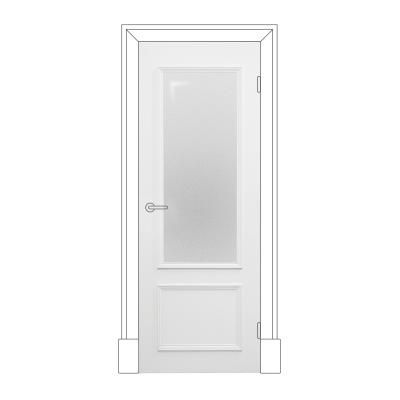 Полотно дверное Олови 725х2040 Петербургские двери 2 белое М8, стекло