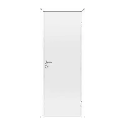 Полотно дверное Олови М8х21 Белое крашенное, глухое