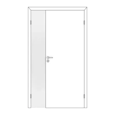 Полотно дверное Олови М3х21 Белое крашеное отв. часть, глухое