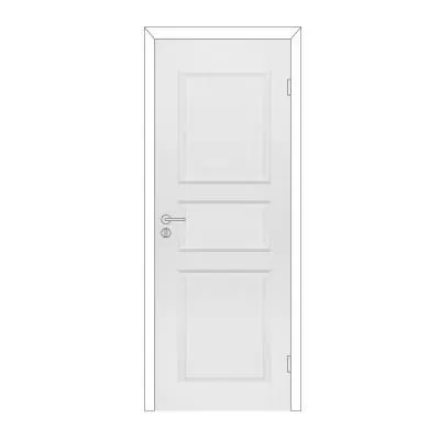 Полотно дверное Олови Каспиан М9х21 Белое крашенное, филенчатое, глухое